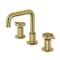 Kingston Brass Widespread Bathroom Faucet with Push PopUp, Brushed Brass KS1417CG - alternate 1